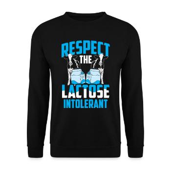 Tolérant au lactose ou intolérant au lactose - Sweat-shirt Unisexe - noir - Devant - Alina (178cm) & Michal (187cm)