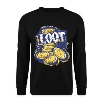 Coin Collector Definition Numismatics - Unisex Sweatshirt - black - Front - Alina (178cm) & Michal (187cm)