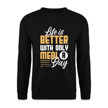 Intermittent fasting Weight loss - Unisex Sweatshirt - black - Front - Alina (178cm) & Michal (187cm)