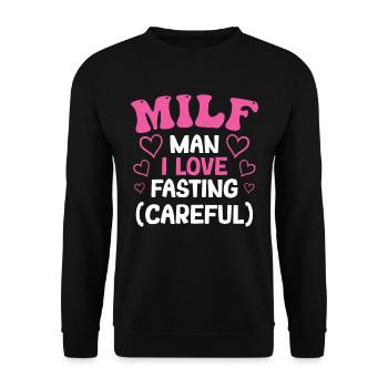 Intermittent fasting Weight loss - Unisex Sweatshirt - black - Front - Alina (178cm) & Michal (187cm)