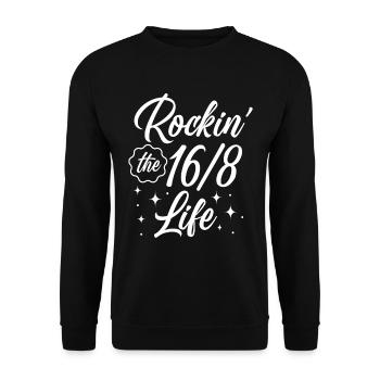 Jeûne intermittent Perte de poids - Sweat-shirt Unisexe - noir - Devant - Alina (178cm) & Michal (187cm)