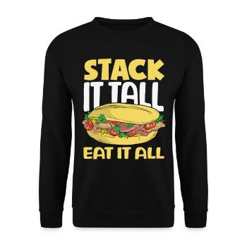 Sandwich Sandwich Snack Célébration - Sweat-shirt Unisexe - noir - Devant - Alina (178cm) & Michal (187cm)