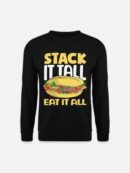Sandwich Sandwich Snack Célébration - Sweat-shirt Unisexe - noir