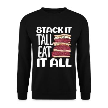 Sandwich Day Snack Celebration Sandwich - Unisex Sweatshirt - black - Front - Alina (178cm) & Michal (187cm)