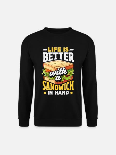 Sandwich Sandwich Snack Célébration - Sweat-shirt Unisexe - noir