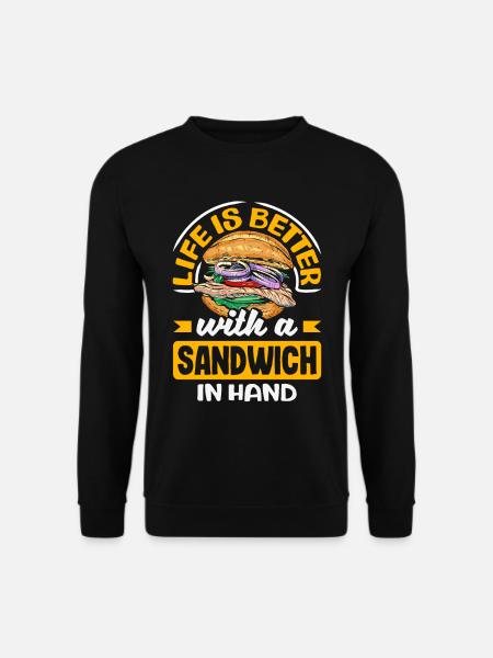 Sandwich Sandwich Snack Célébration - Sweat-shirt Unisexe - noir