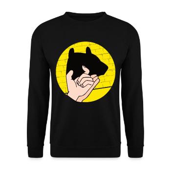 Handschattenpuppenspiel Puppen - Unisex Pullover - Schwarz - Vorne - Alina (178cm) & Michal (187cm)