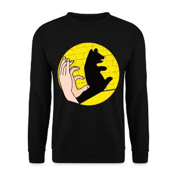 Handschattenpuppenspiel Puppen - Unisex Pullover - Schwarz - Vorne - Alina (178cm) & Michal (187cm)