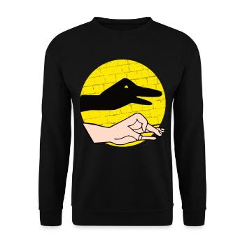 Handschattenpuppenspiel Puppen - Unisex Pullover - Schwarz - Vorne - Alina (178cm) & Michal (187cm)