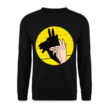 Handschattenpuppenspiel Puppen - Unisex Pullover - Schwarz - Vorne - Alina (178cm) & Michal (187cm)