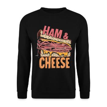 Sandwich Day Snack Celebration Sandwich - Unisex Sweatshirt - black - Front - Alina (178cm) & Michal (187cm)
