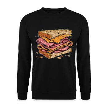 Sandwich Sandwich Snack Célébration - Sweat-shirt Unisexe - noir - Devant - Alina (178cm) & Michal (187cm)