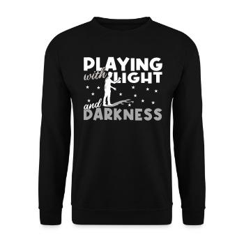 Handschattenpuppenspiel Puppen - Unisex Pullover - Schwarz - Vorne - Alina (178cm) & Michal (187cm)