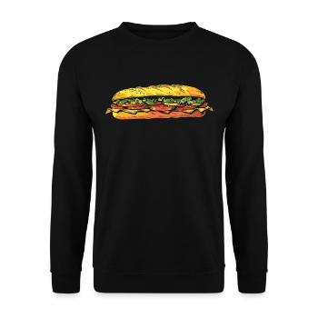 Sandwich Sandwich Snack Célébration - Sweat-shirt Unisexe - noir - Devant - Alina (178cm) & Michal (187cm)
