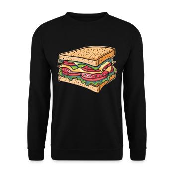 Sandwich Sandwich Snack Célébration - Sweat-shirt Unisexe - noir - Devant - Alina (178cm) & Michal (187cm)