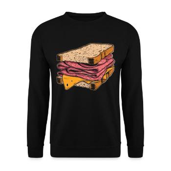 Sandwich Sandwich Snack Célébration - Sweat-shirt Unisexe - noir - Devant - Alina (178cm) & Michal (187cm)