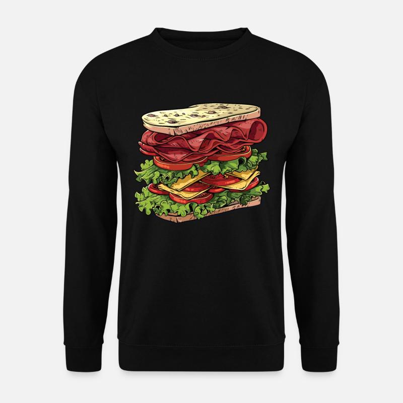 Sandwich Sandwich Snack Célébration - Sweat-shirt Unisexe - noir