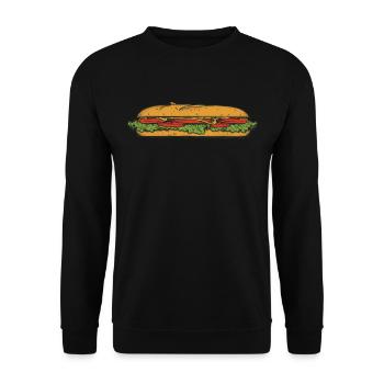 Sandwich Sandwich Snack Célébration - Sweat-shirt Unisexe - noir - Devant - Alina (178cm) & Michal (187cm)
