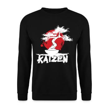 Hiragana Katakana Kaizen-methode Kaizen - Unisex Pullover - Schwarz - Vorne - Alina (178cm) & Michal (187cm)
