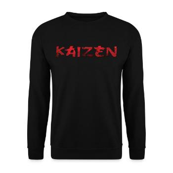 Hiragana Katakana Kaizen-methode Kaizen - Unisex Pullover - Schwarz - Vorne - Alina (178cm) & Michal (187cm)