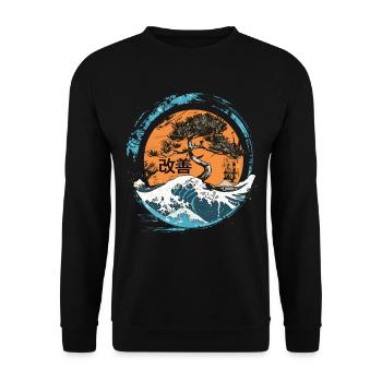 Hiragana Katakana Kaizen-methode Kaizen - Unisex Pullover - Schwarz - Vorne - Alina (178cm) & Michal (187cm)