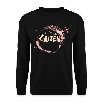 Hiragana Katakana Kaizen-methode Kaizen - Unisex Pullover - Schwarz - Vorne - Alina (178cm) & Michal (187cm)