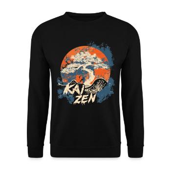 Hiragana Katakana Kaizen-methode Kaizen - Unisex Pullover - Schwarz - Vorne - Alina (178cm) & Michal (187cm)