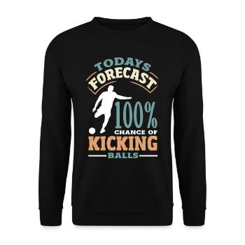 Légende du joueur de kickball - Sweat-shirt Unisexe - noir - Devant - Alina (178cm) & Michal (187cm)