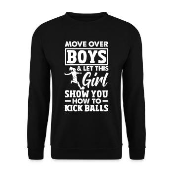 Légende du joueur de kickball - Sweat-shirt Unisexe - noir - Devant - Alina (178cm) & Michal (187cm)