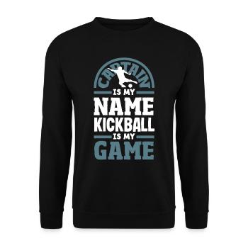 Légende du joueur de kickball - Sweat-shirt Unisexe - noir - Devant - Alina (178cm) & Michal (187cm)
