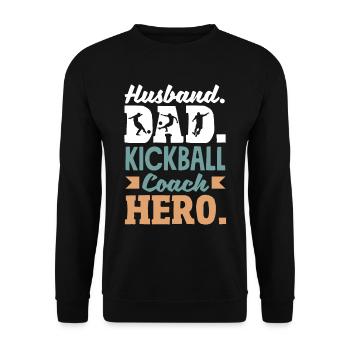 Légende du joueur de kickball - Sweat-shirt Unisexe - noir - Devant - Alina (178cm) & Michal (187cm)