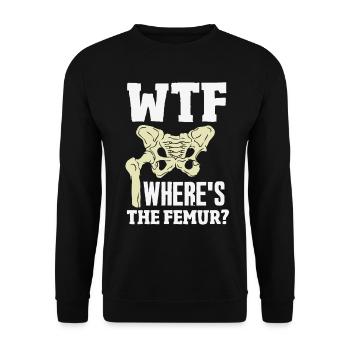 Leg Reconstruction Restoration - Unisex Sweatshirt - black - Front - Alina (178cm) & Michal (187cm)