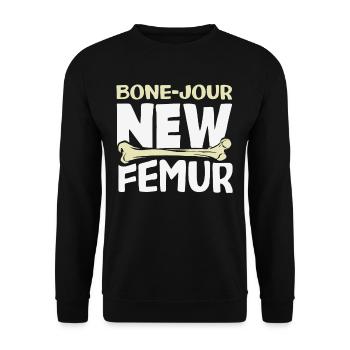 Leg Reconstruction Restoration - Unisex Sweatshirt - black - Front - Alina (178cm) & Michal (187cm)