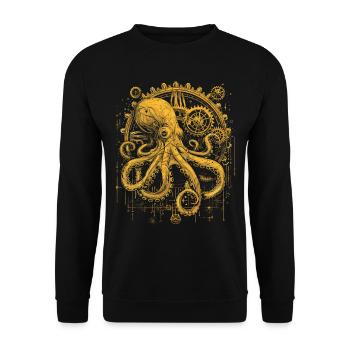 Steam Punk Art Funky Steampunk - Unisex Sweatshirt - black - Front - Alina (178cm) & Michal (187cm)