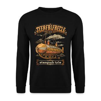 Steam Punk Art Funky Steampunk - Sweat-shirt Unisexe - noir - Devant - Alina (178cm) & Michal (187cm)