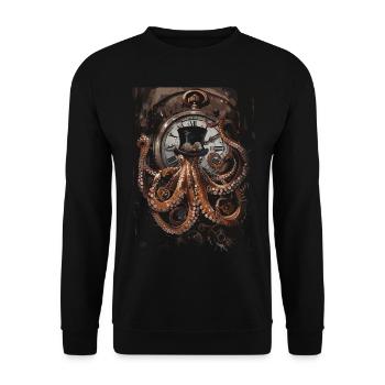 Steam Punk Art Funky Steampunk - Unisex Sweatshirt - black - Front - Alina (178cm) & Michal (187cm)