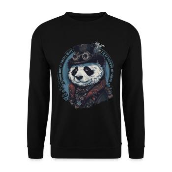 Steam Punk Art Funky Steampunk - Unisex Sweatshirt - black - Front - Alina (178cm) & Michal (187cm)