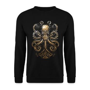 Steam Punk Art Funky Steampunk - Unisex Sweatshirt - black - Front - Alina (178cm) & Michal (187cm)