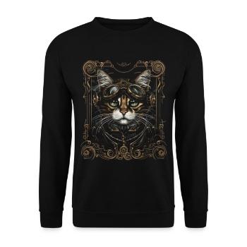 Steam Punk Art Funky Steampunk - Sweat-shirt Unisexe - noir - Devant - Alina (178cm) & Michal (187cm)