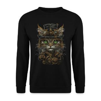 Steam Punk Art Funky Steampunk - Sweat-shirt Unisexe - noir - Devant - Alina (178cm) & Michal (187cm)