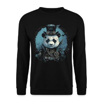 Steam Punk Art Funky Steampunk - Unisex Sweatshirt - black - Front - Alina (178cm) & Michal (187cm)