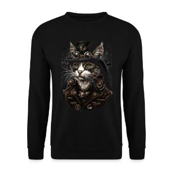 Steam Punk Art Funky Steampunk - Sweat-shirt Unisexe - noir - Devant - Alina (178cm) & Michal (187cm)