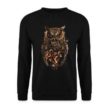 Steam Punk Art Funky Steampunk - Unisex Sweatshirt - black - Front - Alina (178cm) & Michal (187cm)
