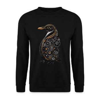 Steam Punk Art Funky Steampunk - Unisex Sweatshirt - black - Front - Alina (178cm) & Michal (187cm)