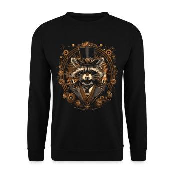 Steam Punk Art Funky Steampunk - Unisex Sweatshirt - black - Front - Alina (178cm) & Michal (187cm)