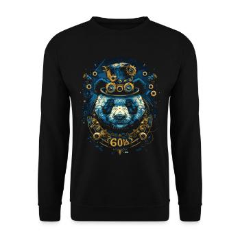 Steam Punk Art Funky Steampunk - Unisex Sweatshirt - black - Front - Alina (178cm) & Michal (187cm)