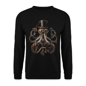 Steam Punk Art Funky Steampunk - Unisex Sweatshirt - black - Front - Alina (178cm) & Michal (187cm)