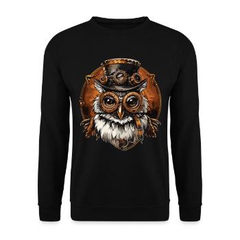 Steam Punk Art Funky Steampunk - Unisex Sweatshirt - black - Front - Alina (178cm) & Michal (187cm)