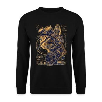Steam Punk Art Funky Steampunk - Sweat-shirt Unisexe - noir - Devant - Alina (178cm) & Michal (187cm)