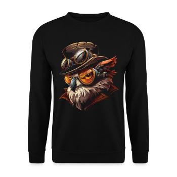 Steam Punk Art Funky Steampunk - Unisex Sweatshirt - black - Front - Alina (178cm) & Michal (187cm)